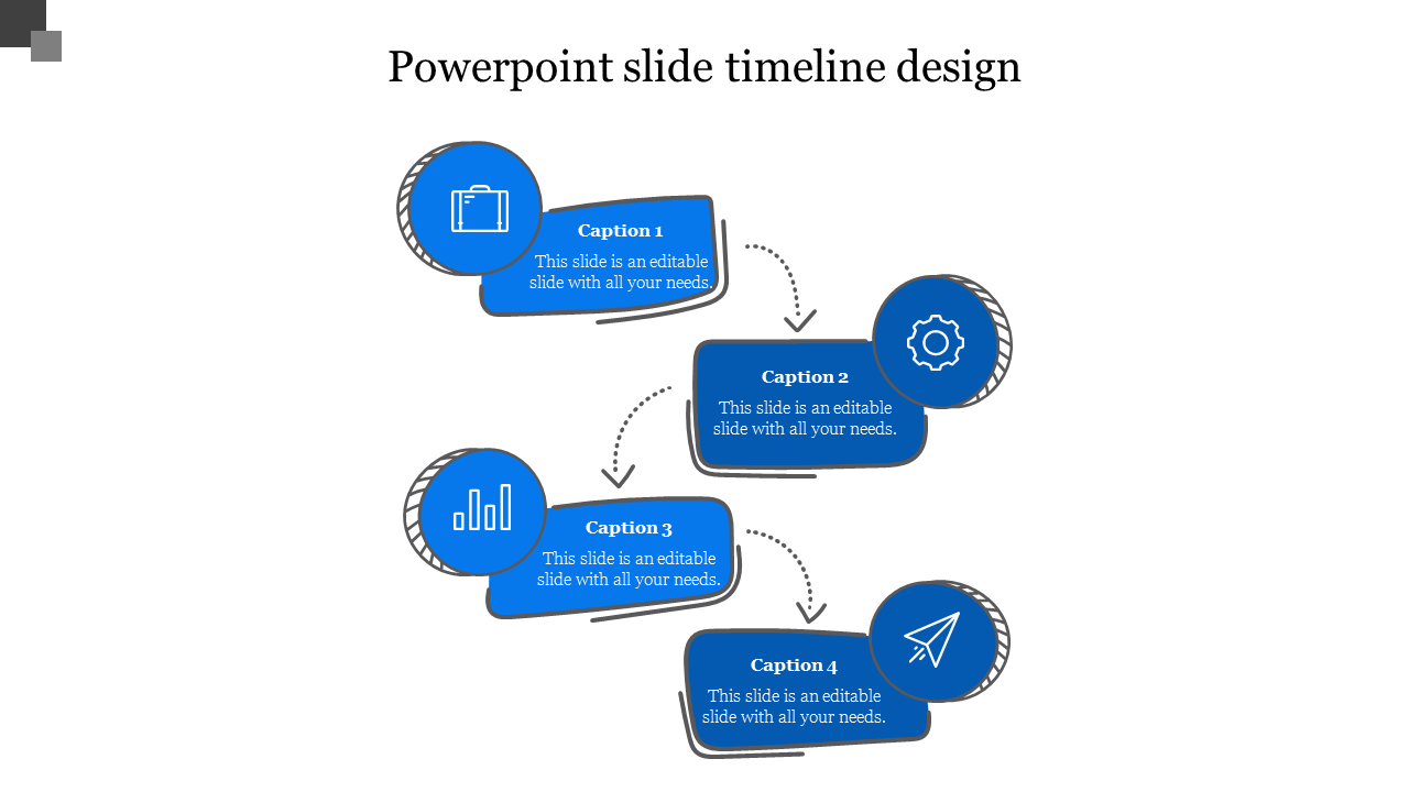 Free - Guaranteed PowerPoint Slide Timeline Design 4-Node